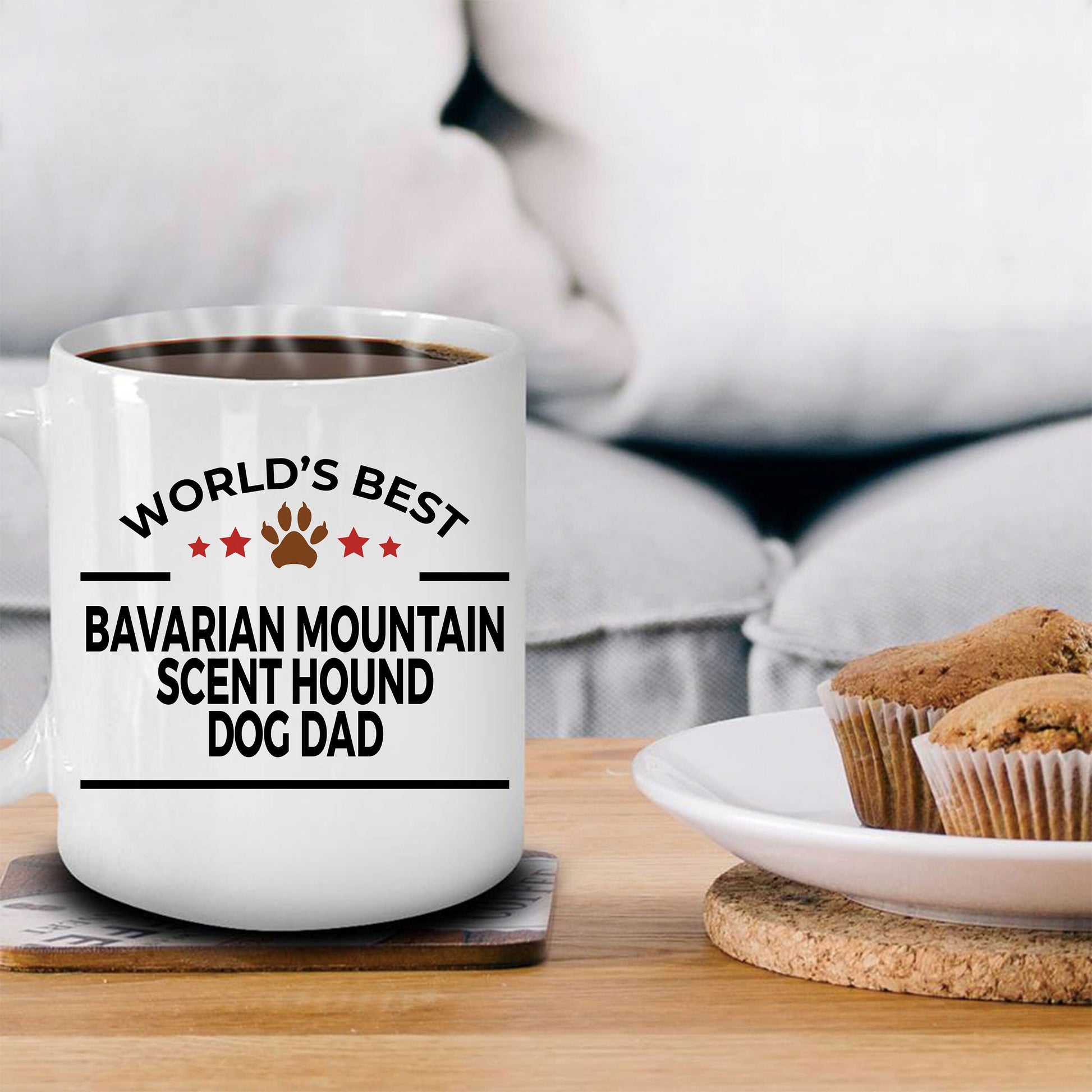 Bavarian Mountain Scent Hound Dog Dad Mug - Mallard Moon Gift Shop