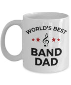 Band Dad Coffee Mug - Personalize Custom ceramic white, two-tone black, navy, red, pink