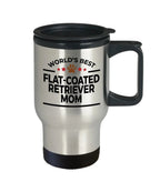 Flat-coated Retriever Dog Mom travel tumbler mug