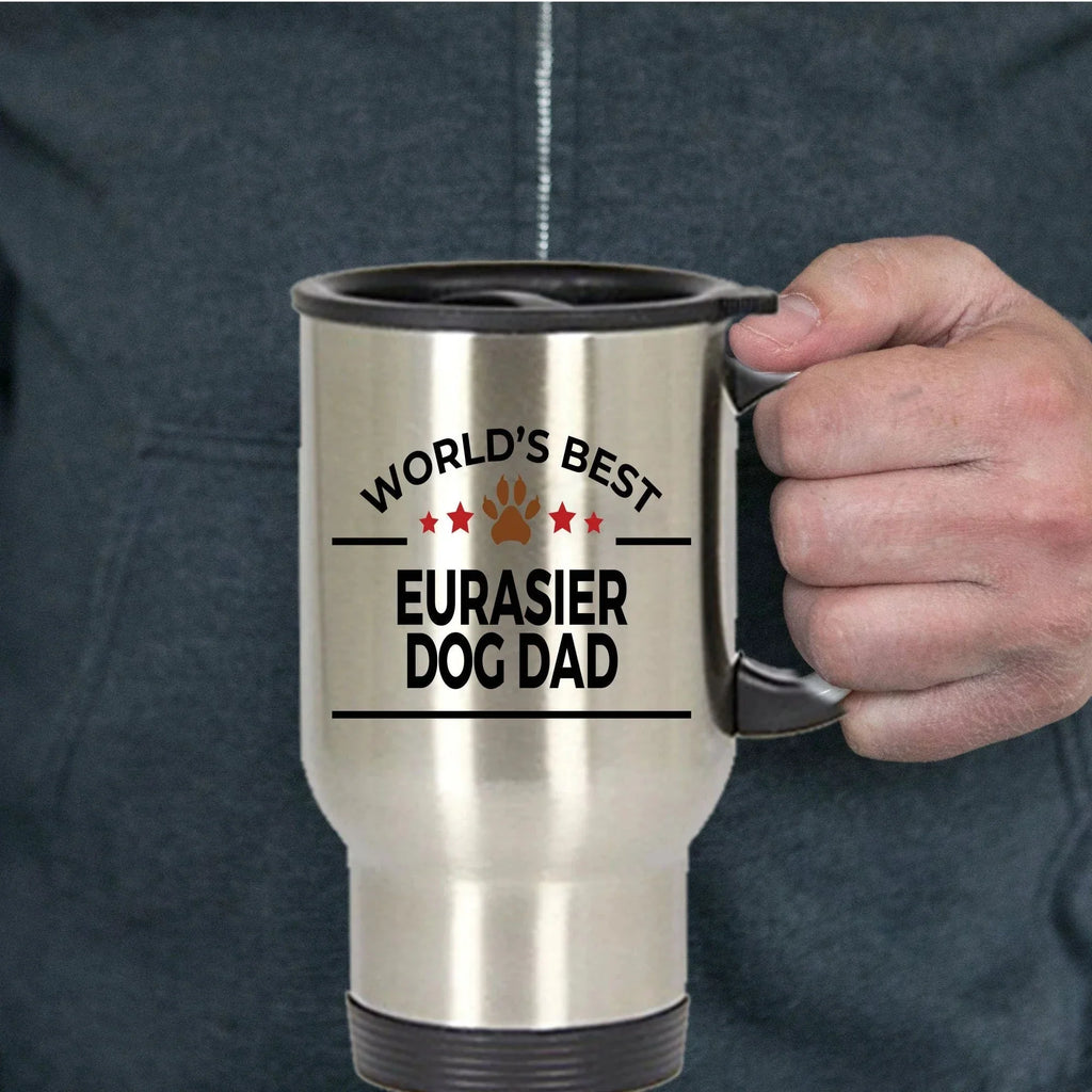 Eurasier Dog Dad Travel Tumbler Mug