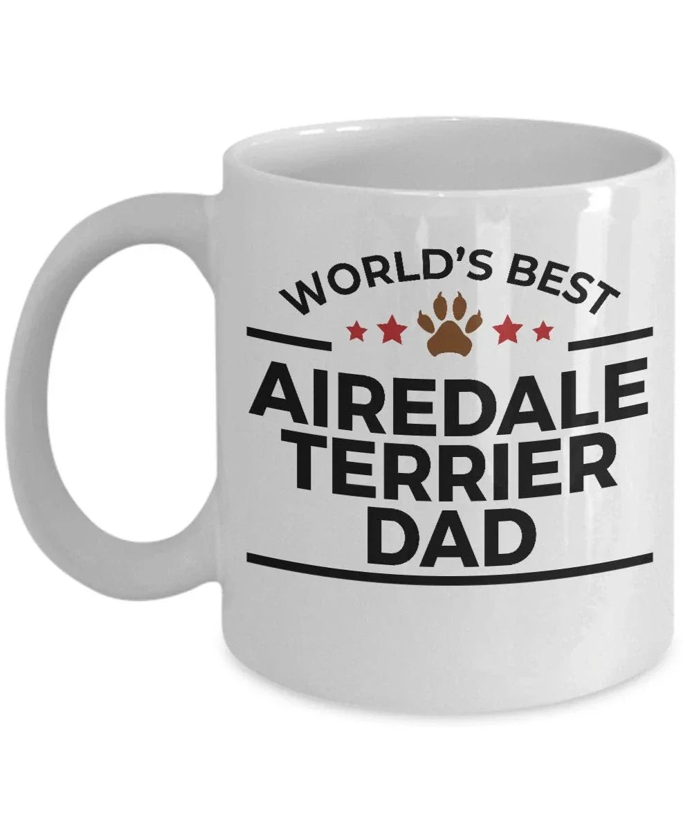 Airedale Terrier Dog Dad Custom Ceramic Coffee Mug