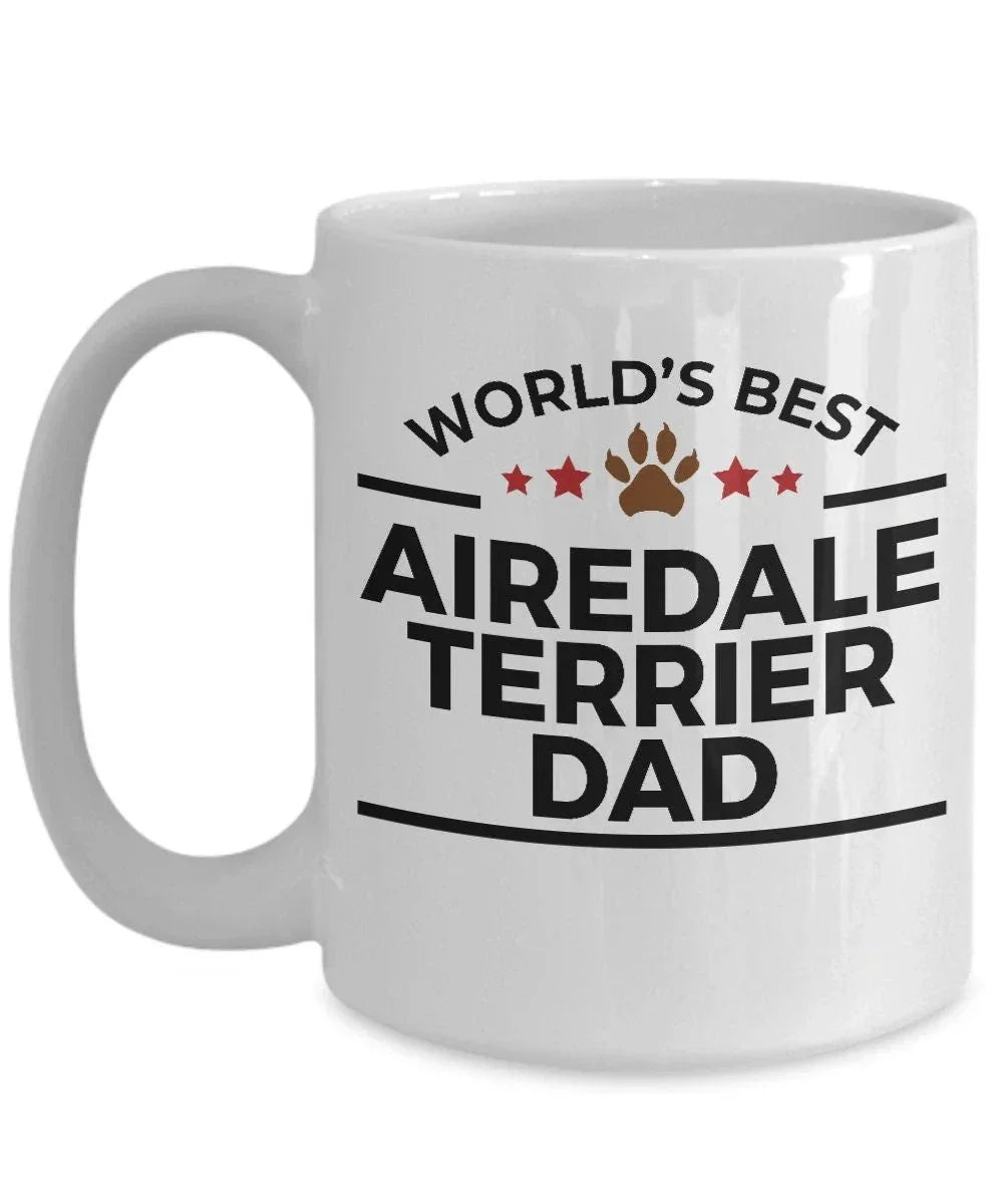 Airedale Terrier Dog Dad Custom Ceramic Coffee Mug