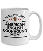 World's Best American English Coonhound Dog Mom Coffee Mug – White Ceramic Mug for Dog Lovers, Pet Owners, and Breed Fans – Perfect Birthday or Holiday Gift Idea