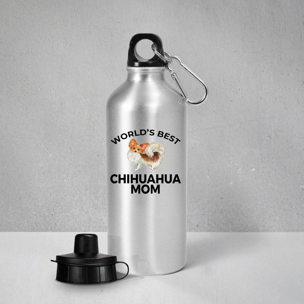 Chihuahua Long Haired Dog Mom Aluminum BPA-free Water Bottle