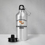 Chihuahua Long Haired Dog Mom Aluminum BPA-free Water Bottle