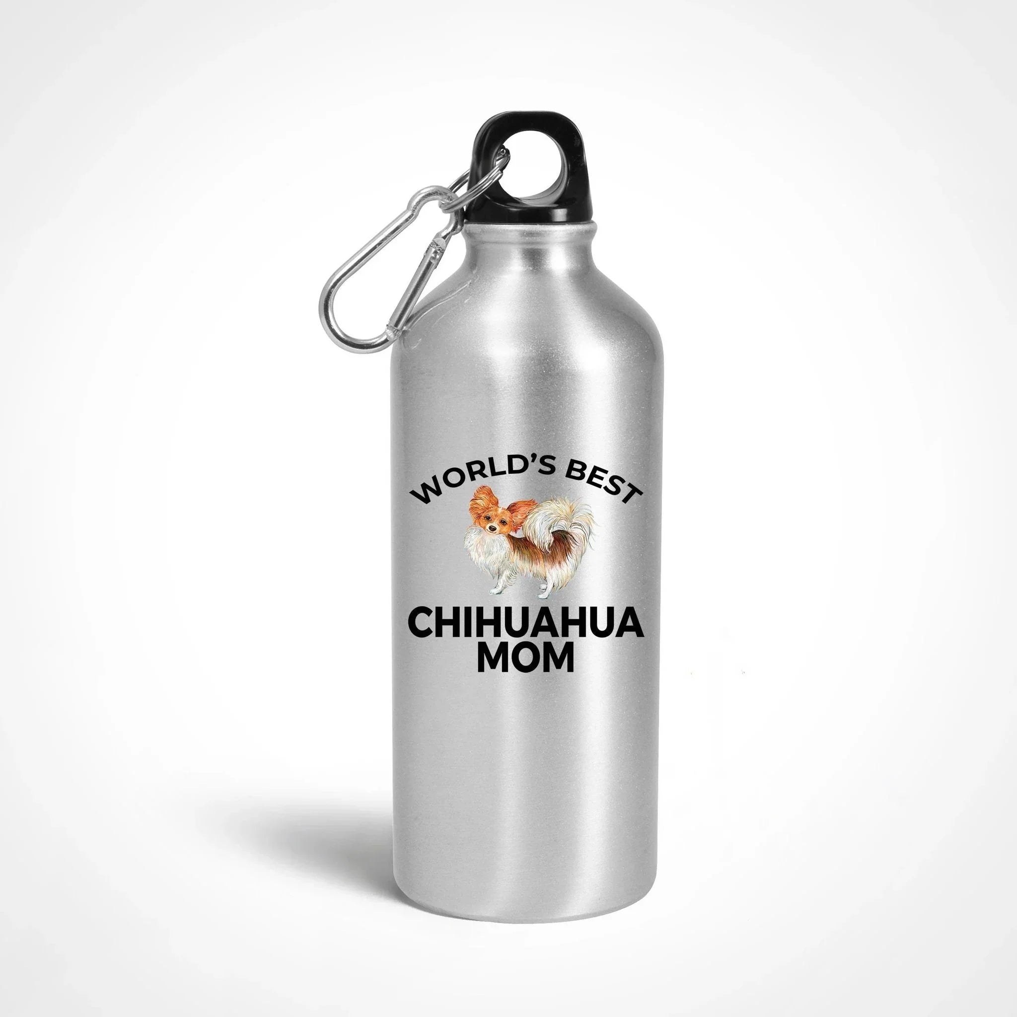 Chihuahua Long Haired Dog Mom Aluminum BPA-free Water Bottle