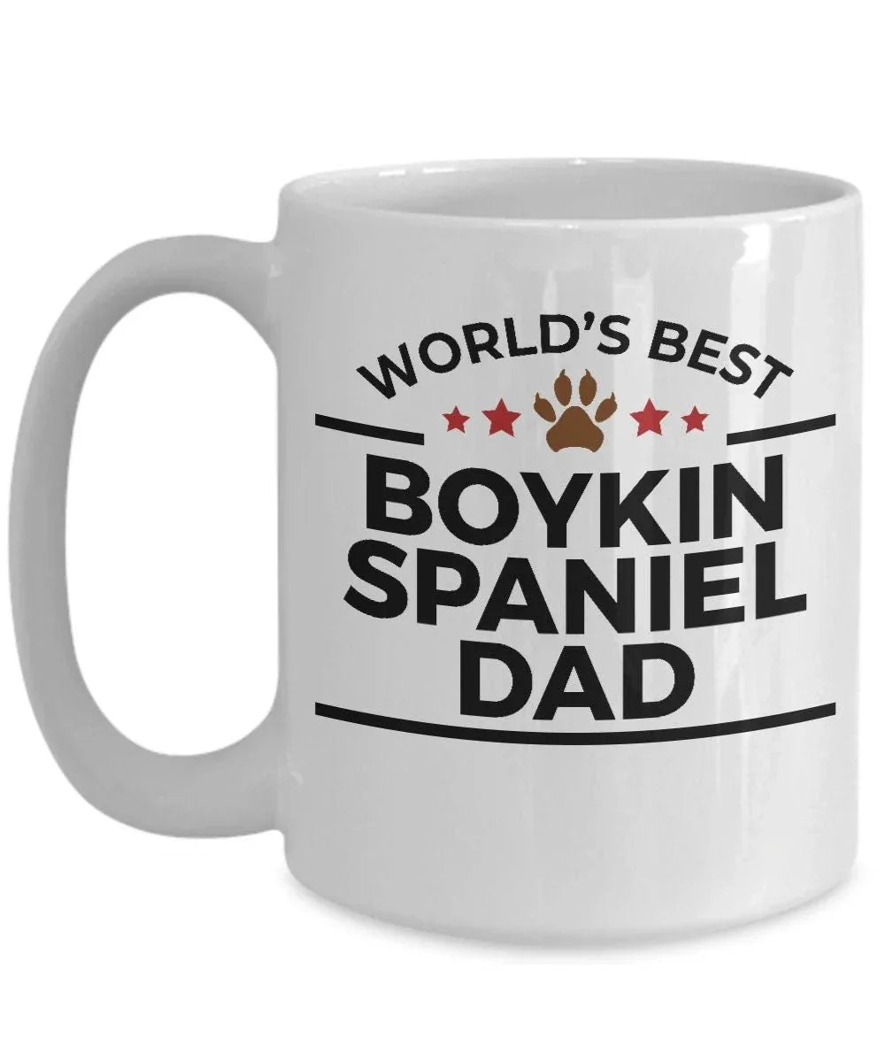 Boykin Spaniel World's Best Dog Dad Custom Ceramic Coffee Mug Father's Day Birthday