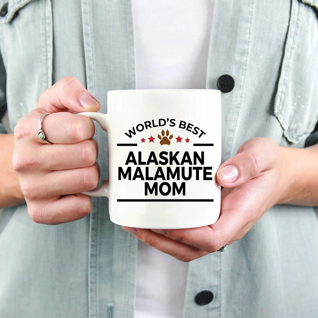 Alaskan Malamute Dog Mom Mug - Full Wrap Dye Sublimation For Vibrant Fade Resistant Artwork