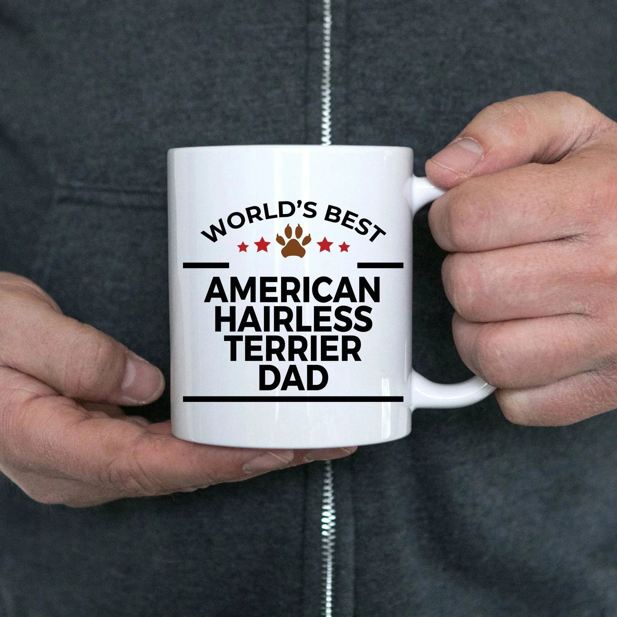 American Hairless Terrier Dog Dad Mug