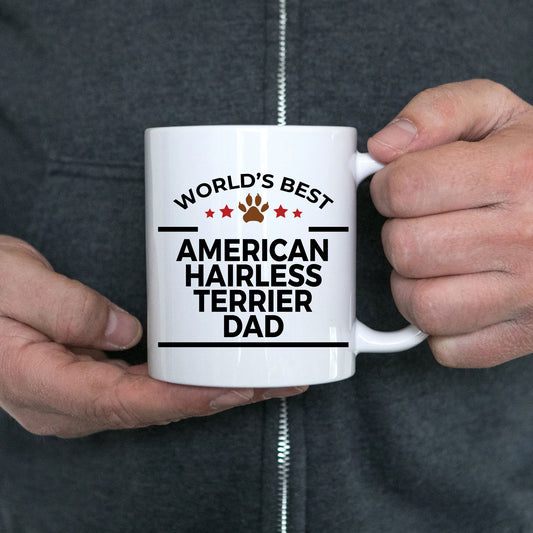 American Hairless Terrier Dog Dad Mug - Mallard Moon Gift Shop