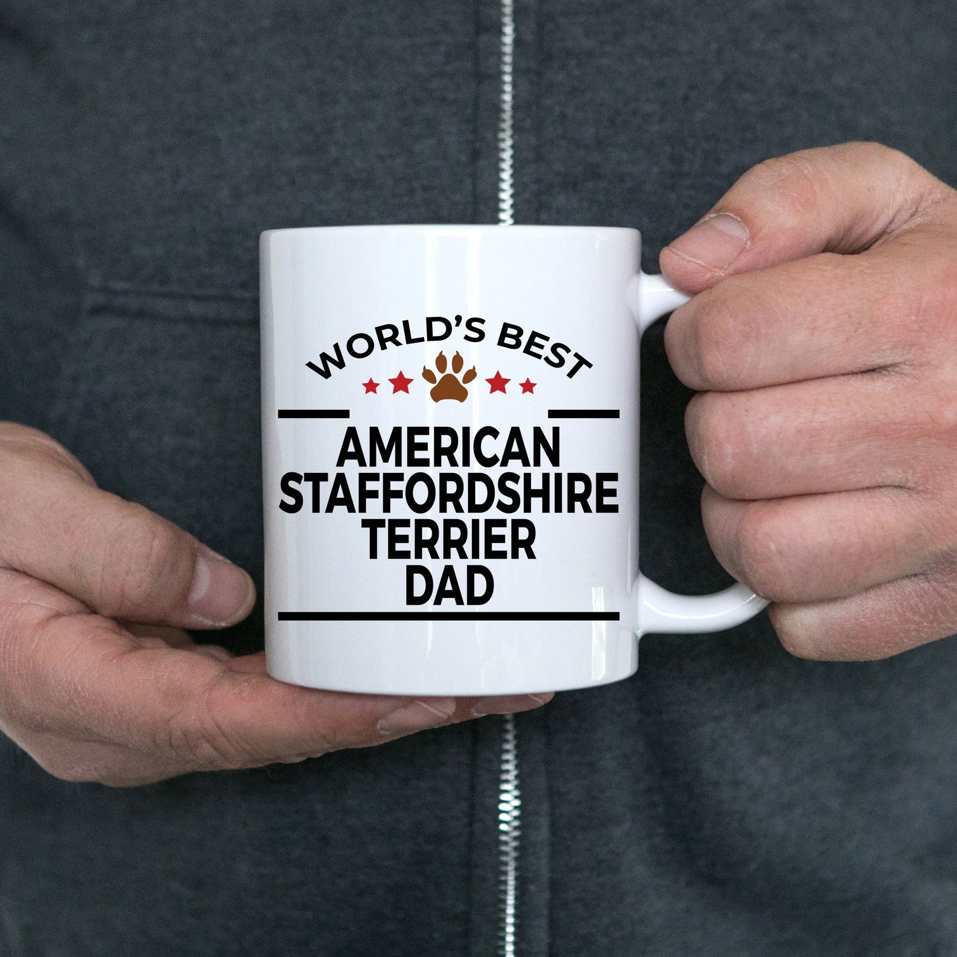 American Staffordshire Terrier Dog Dad Mug - Mallard Moon Gift Shop
