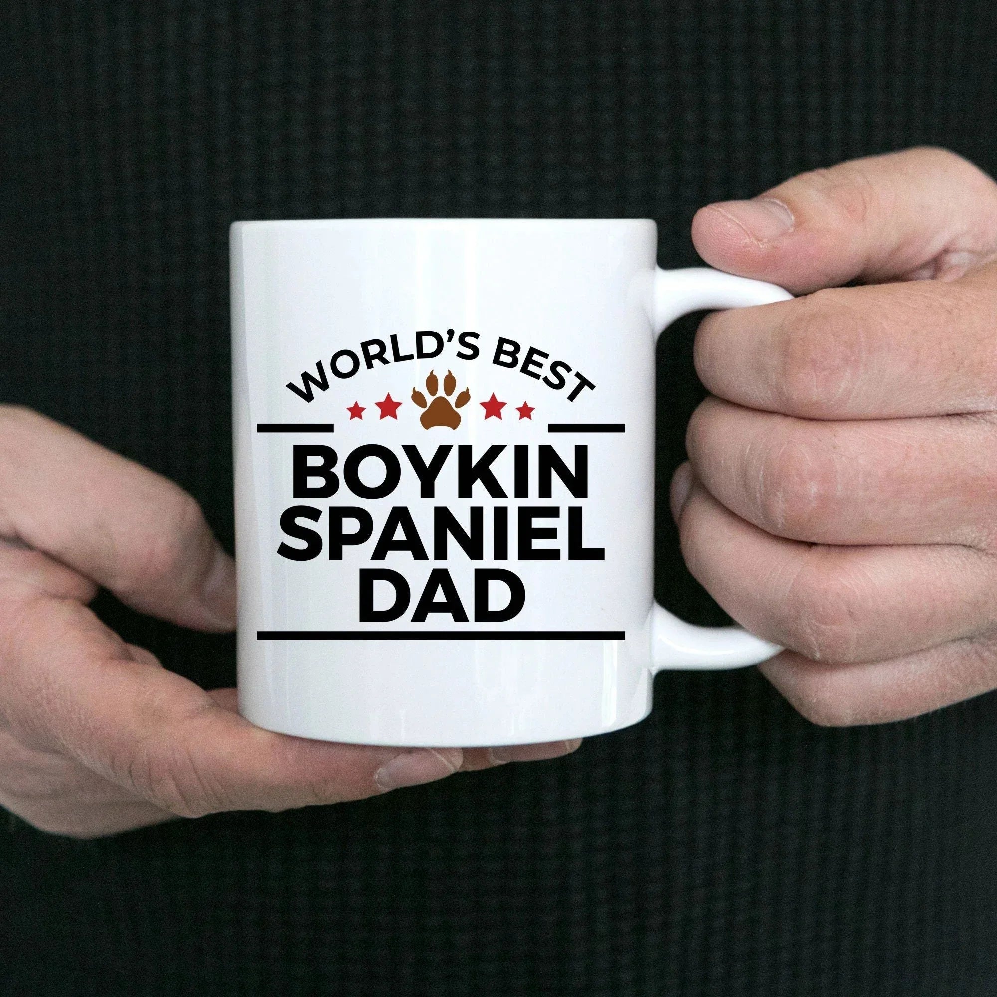 Boykin Spaniel World's Best Dog Dad Custom Ceramic Coffee Mug Father's Day Birthday