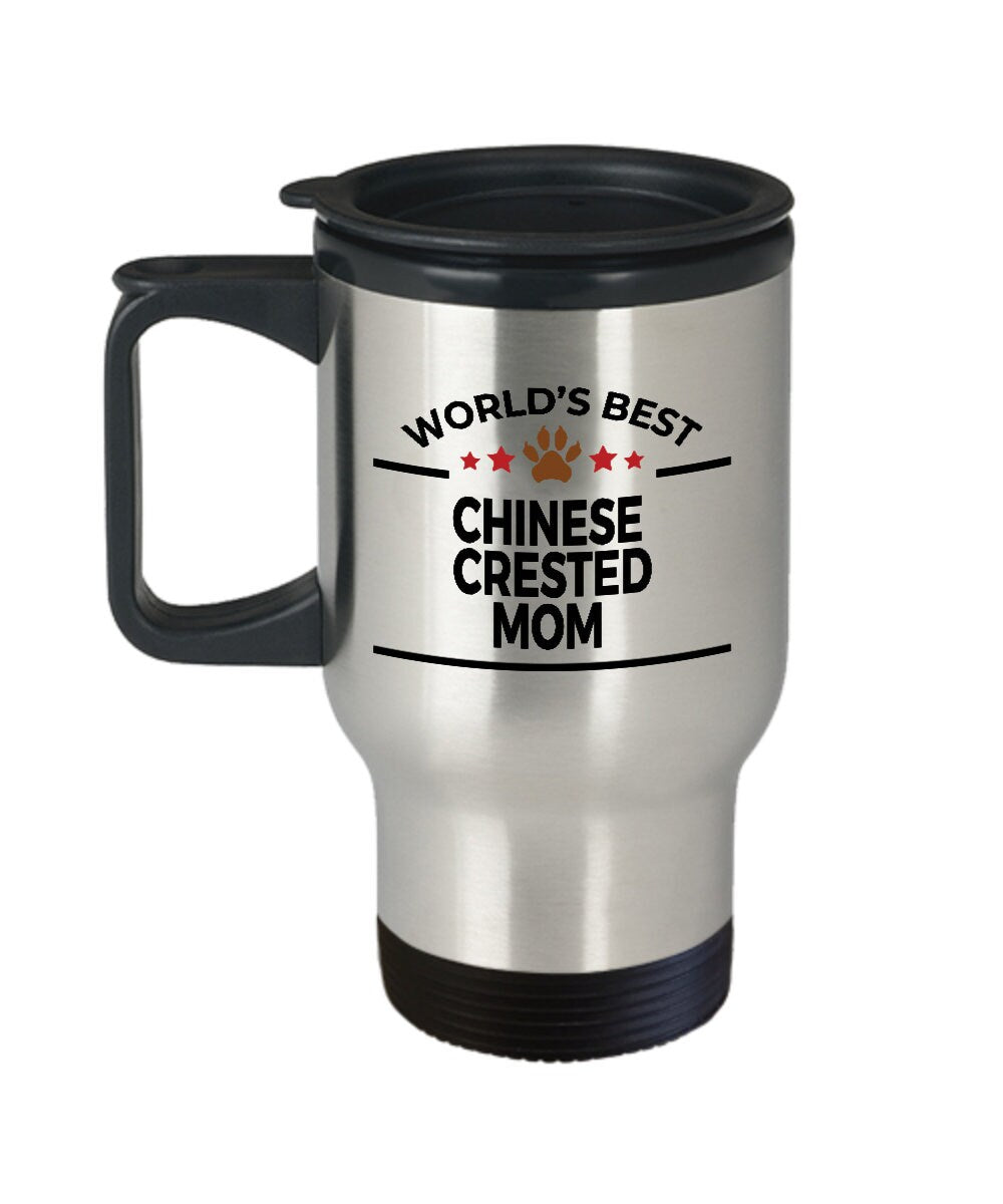 Chinese Crested Dog Mom Travel Tumbler Mug - Mallard Moon Gift Shop