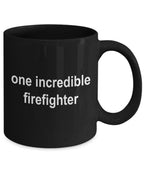 Firefighter Black Ceramic Coffee Mug