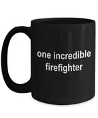 Firefighter Black Ceramic Coffee Mug