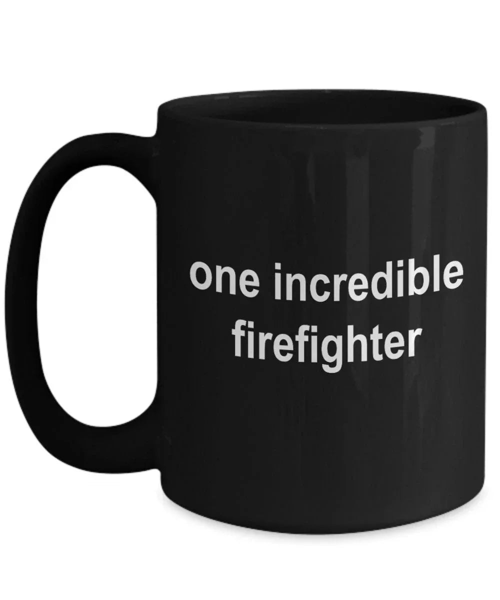 Firefighter Black Ceramic Coffee Mug