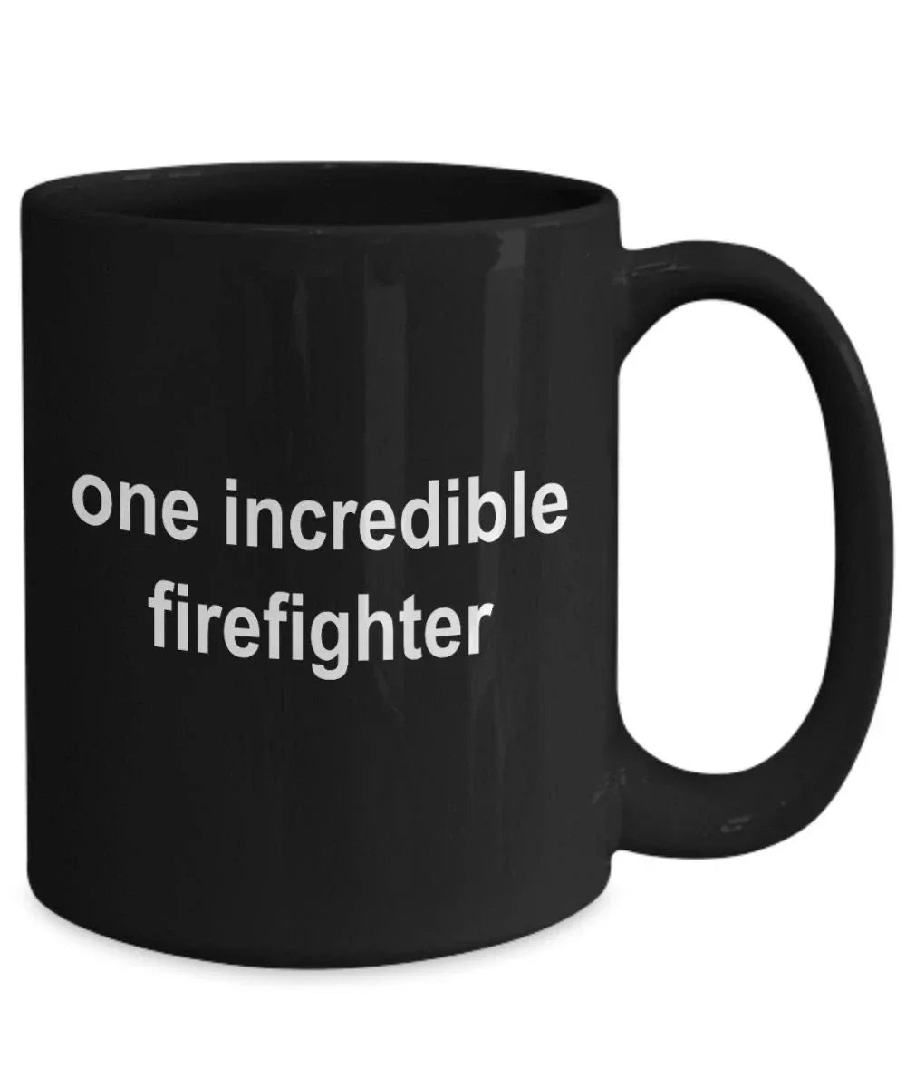 Firefighter Black Ceramic Coffee Mug