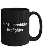 Firefighter Black Ceramic Coffee Mug