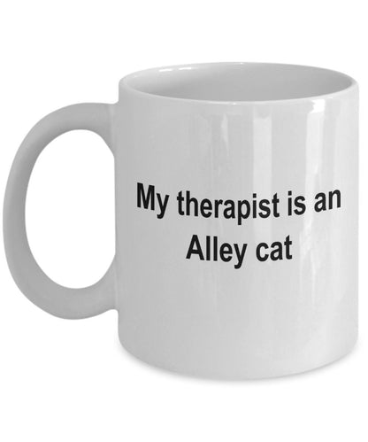 Alley Cat Therapist Gift Coffee Mug - Mallard Moon Gift Shop