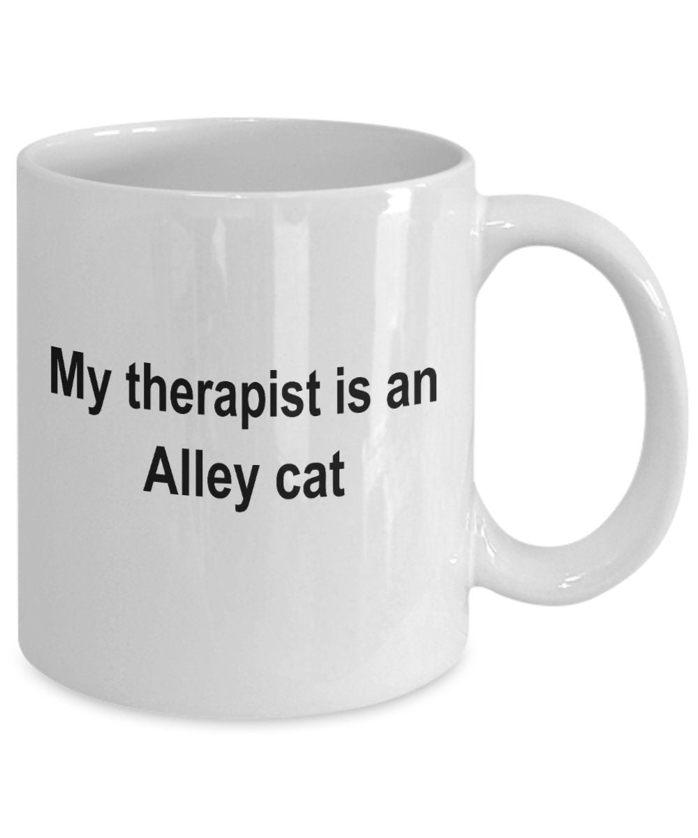 Alley Cat Therapist Gift Coffee Mug - Mallard Moon Gift Shop