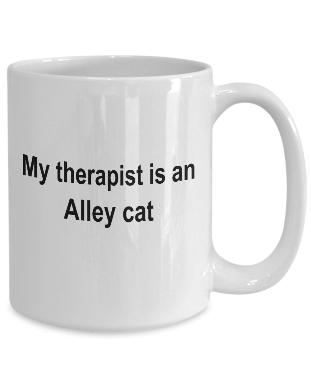 Alley Cat Therapist Gift Coffee Mug - Mallard Moon Gift Shop