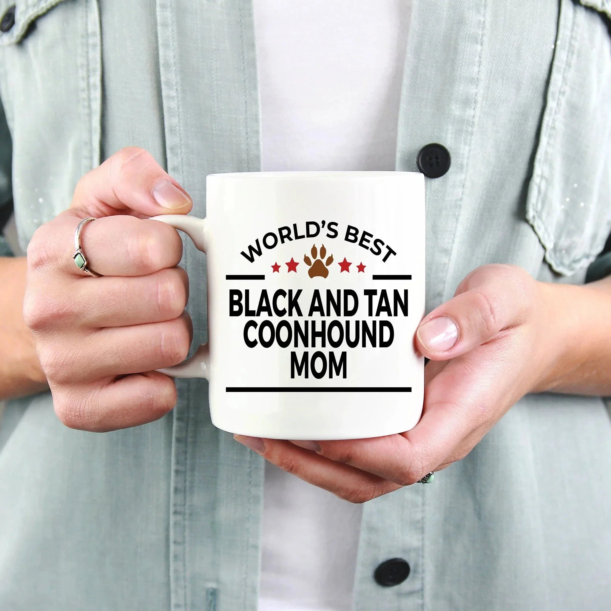 Black and Tan Coonhound Dog Mom Mug