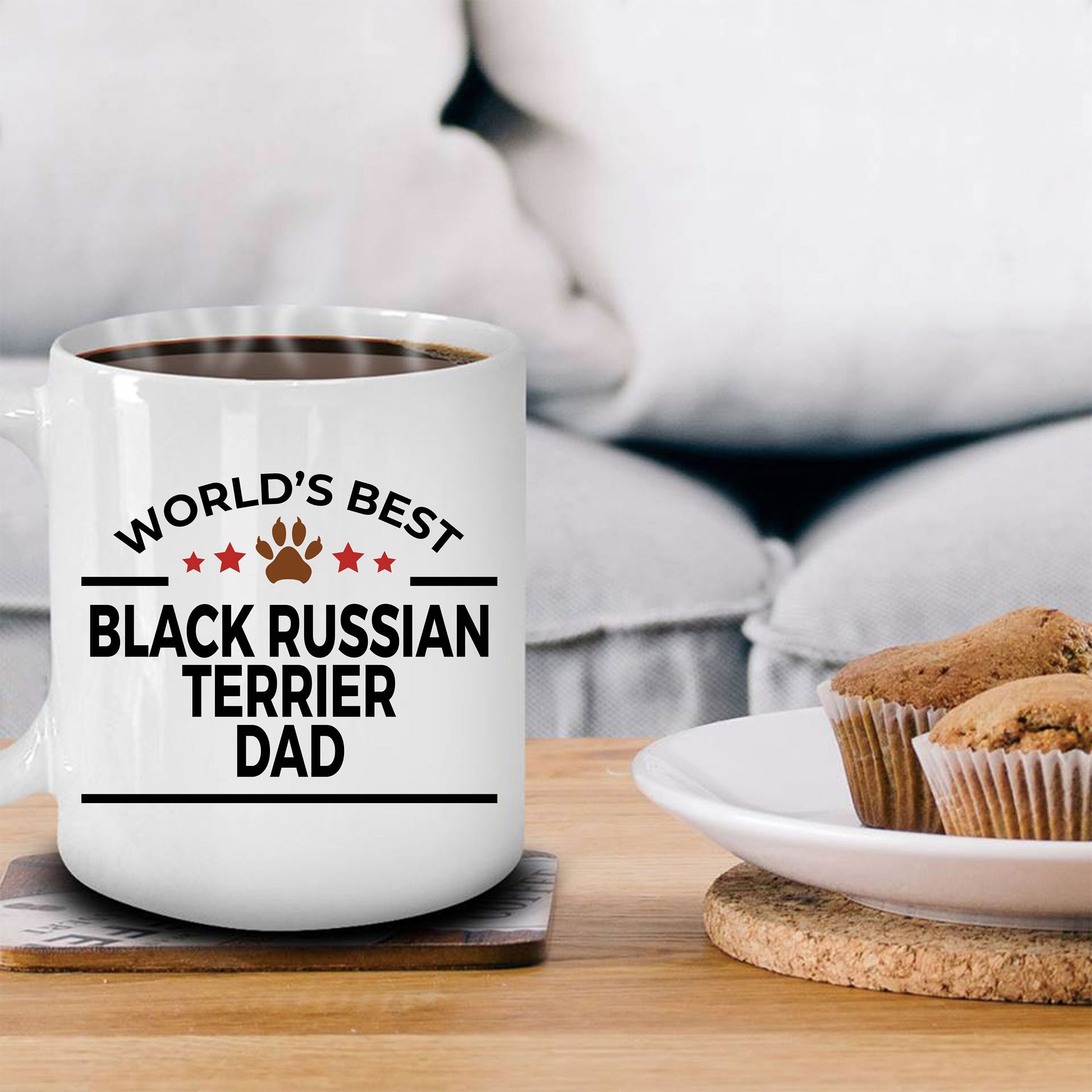Black Russian Terrier Dog Dad Mug - Mallard Moon Gift Shop