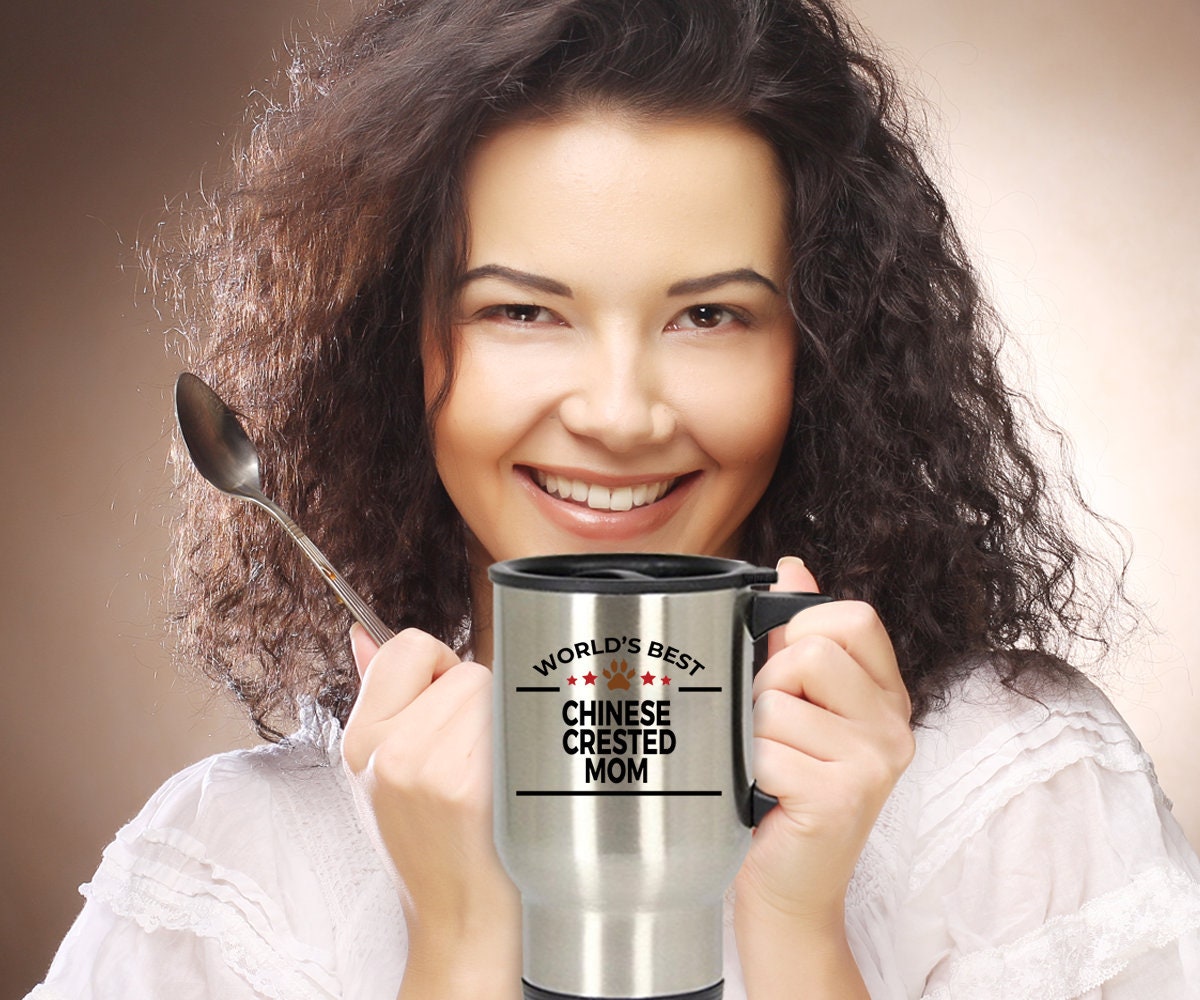 Chinese Crested Dog Mom Travel Tumbler Mug - Mallard Moon Gift Shop