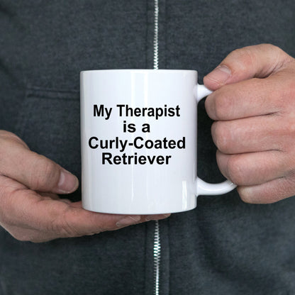 Curly-Coated Retriever Dog Therapist Mug - Mallard Moon Gift Shop