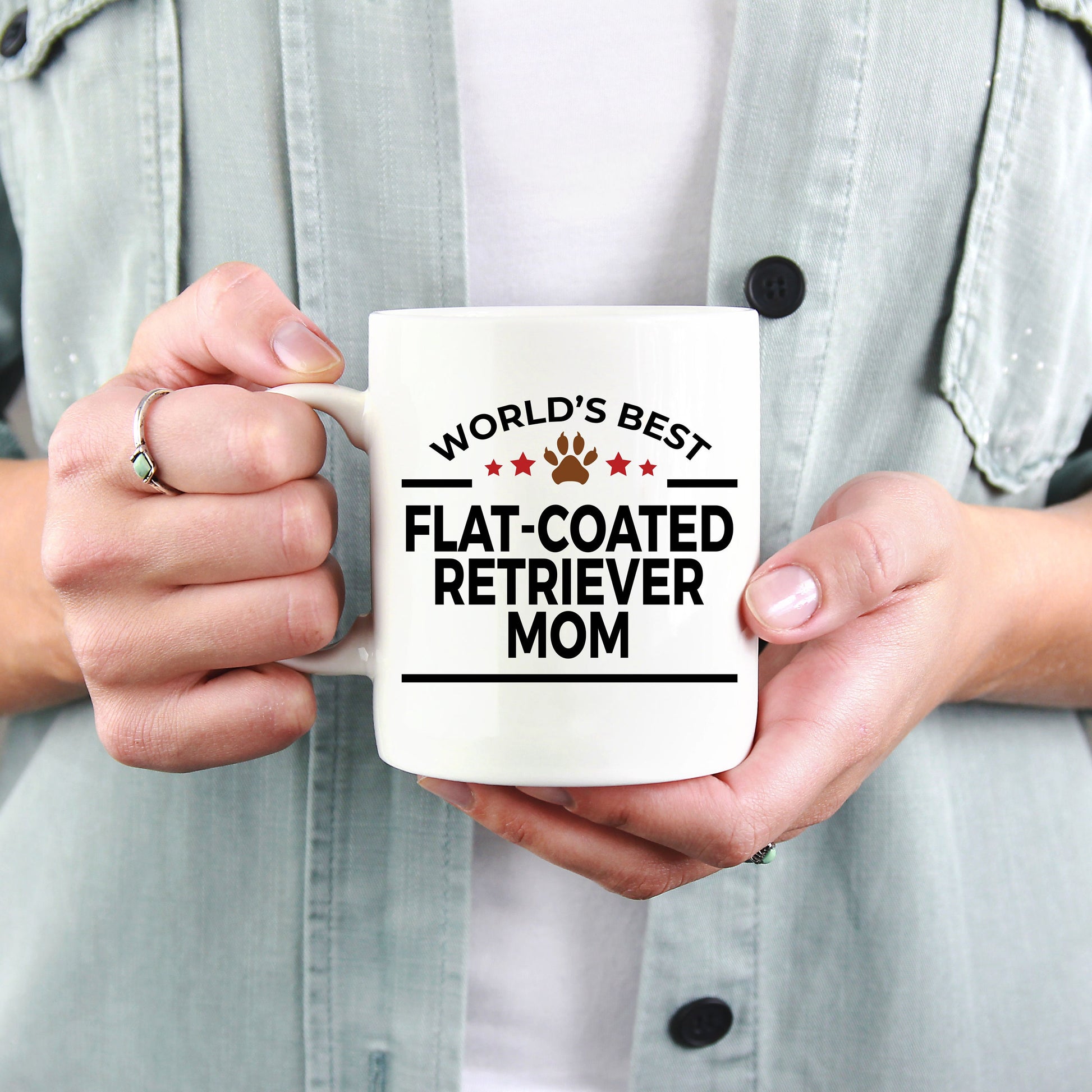 Flat-Coated Retriever Dog Mom Coffee Mug - Mallard Moon Gift Shop