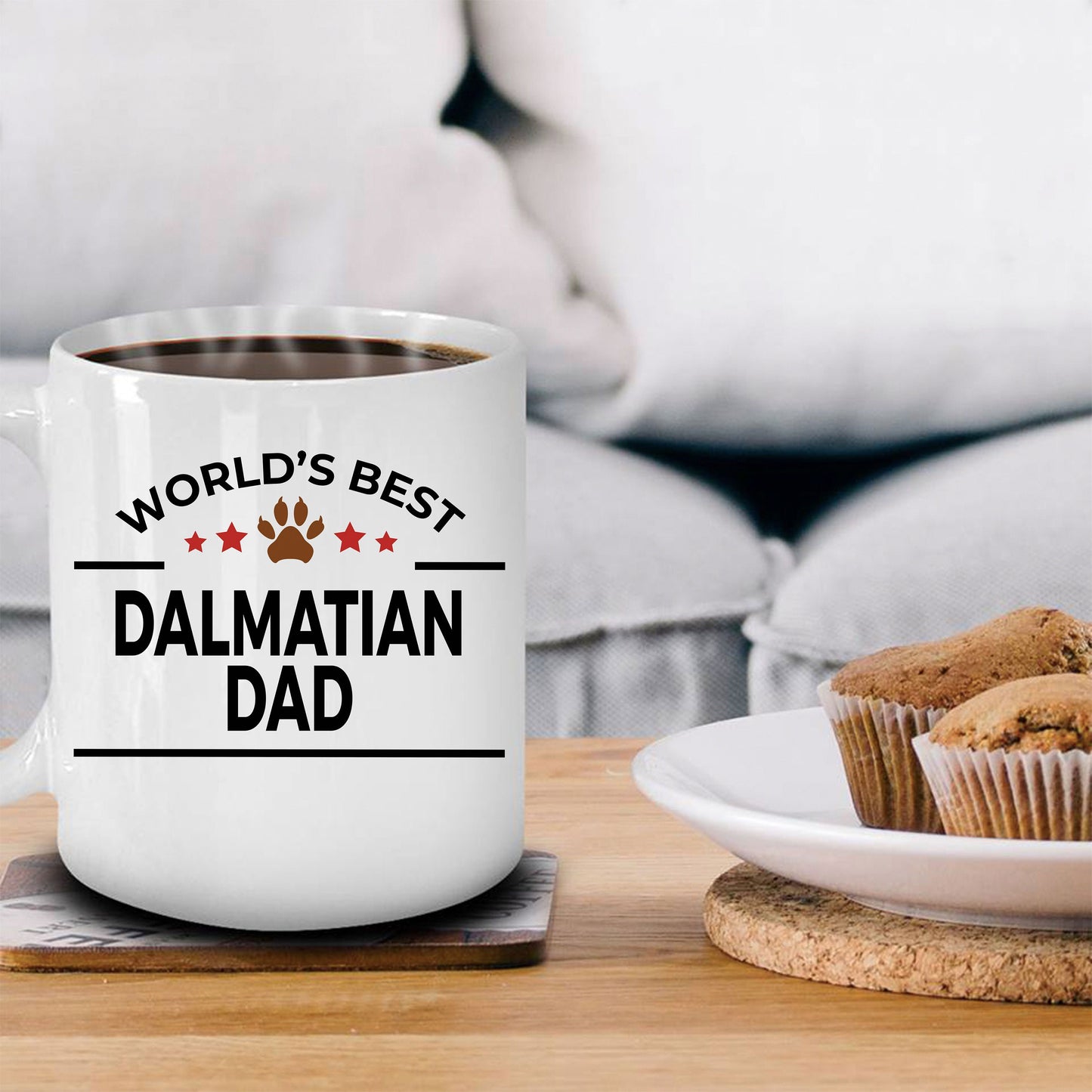 Dalmatian Dog Dad White Ceramic Mug - Mallard Moon Gift Shop