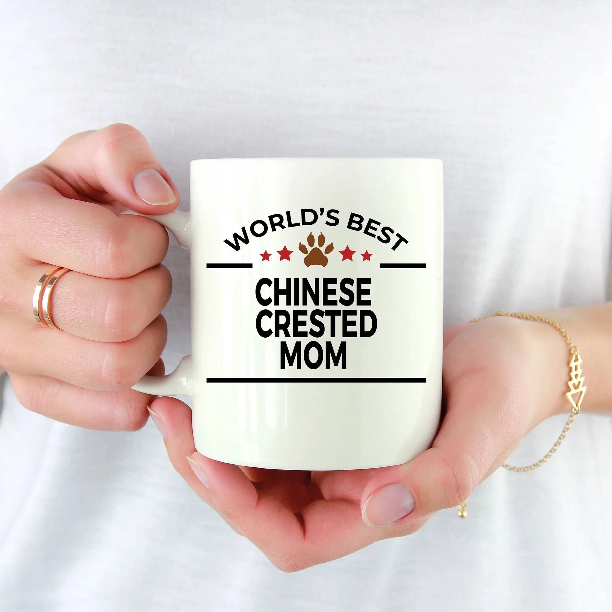 Chinese Crested Best Dog Mom Ceramic Coffee Mug