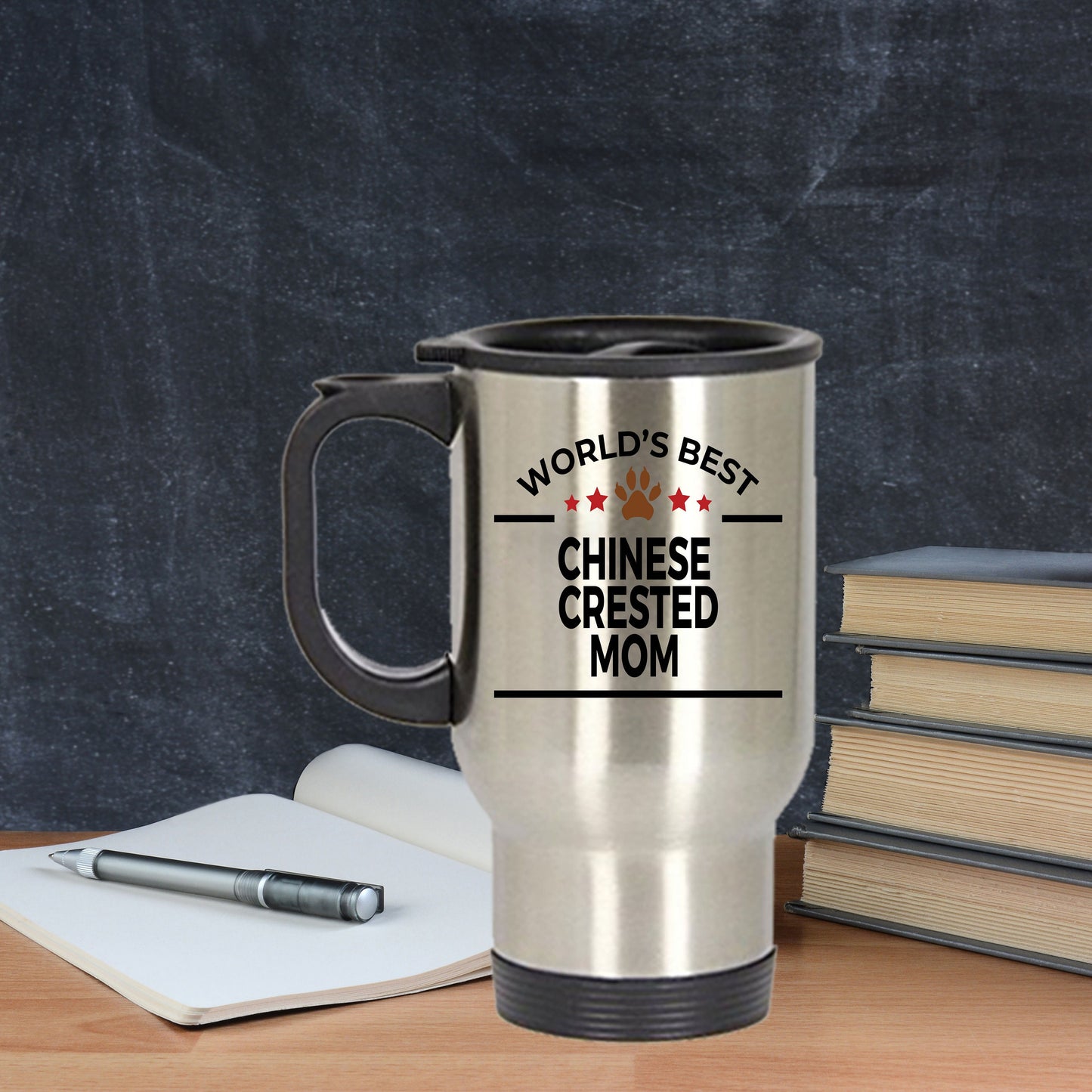 Chinese Crested Dog Mom Travel Tumbler Mug - Mallard Moon Gift Shop