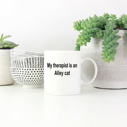 Alley Cat Therapist Gift Coffee Mug - Mallard Moon Gift Shop