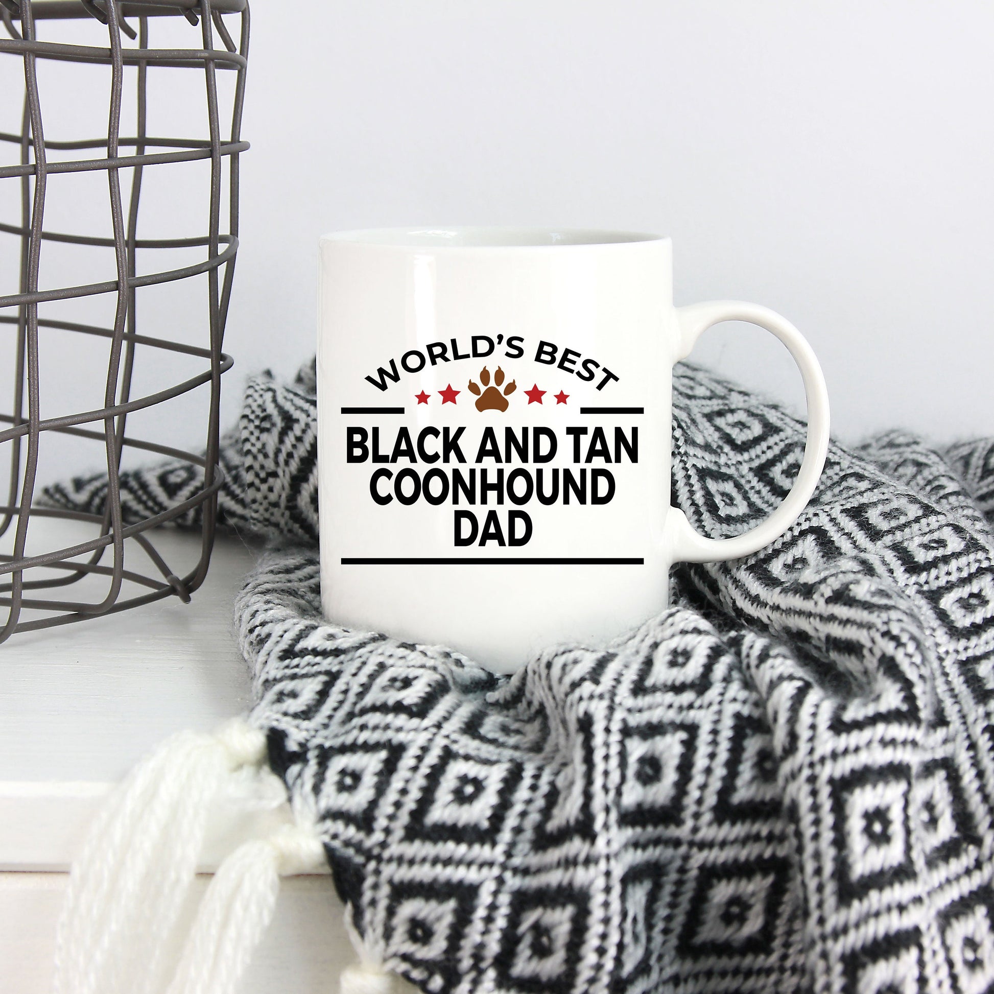 Black and Tan Coonhound Dog Dad Mug - Mallard Moon Gift Shop