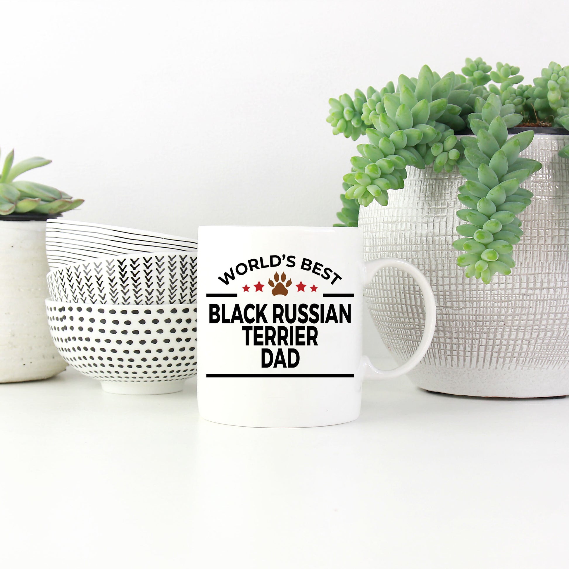 Black Russian Terrier Dog Dad Mug - Mallard Moon Gift Shop