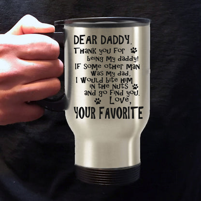 Funny Dog Dad Travel Tumbler Mug - Mallard Moon Gift Shop