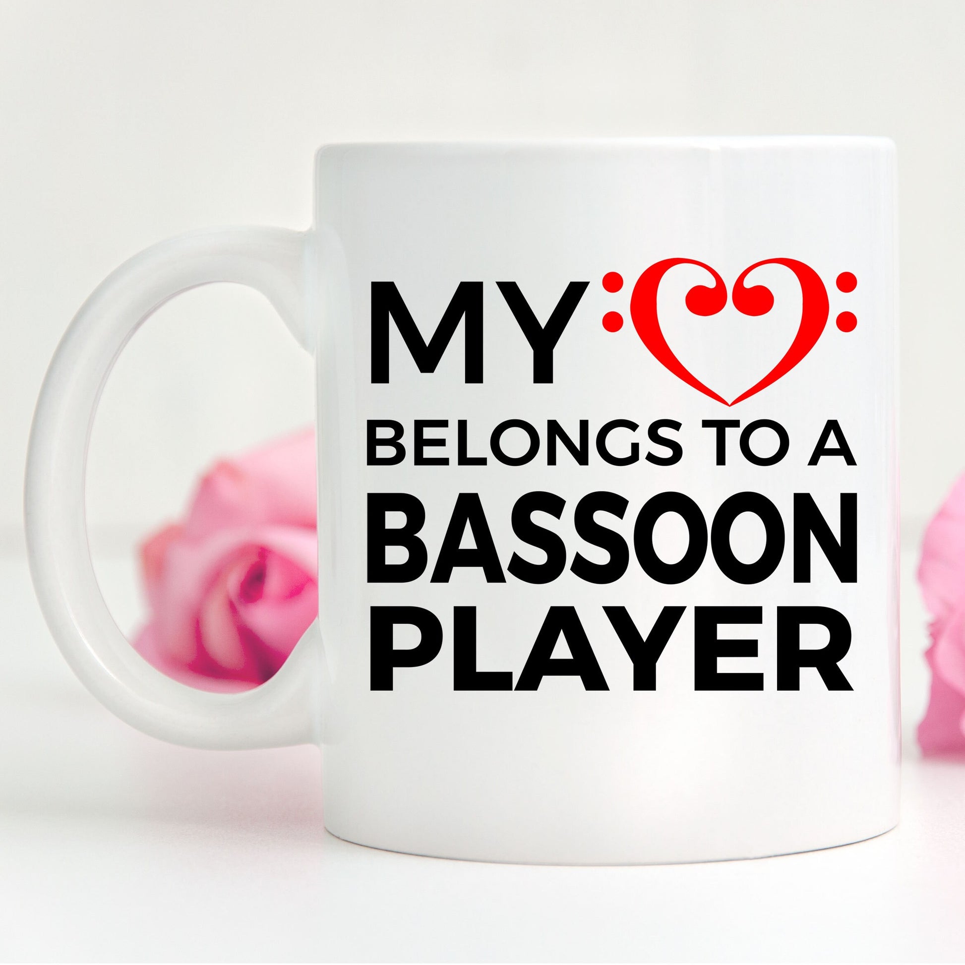 Bassoon Player Mug - My Heart Belongs To A Bassoon Player - Mallard Moon Gift Shop