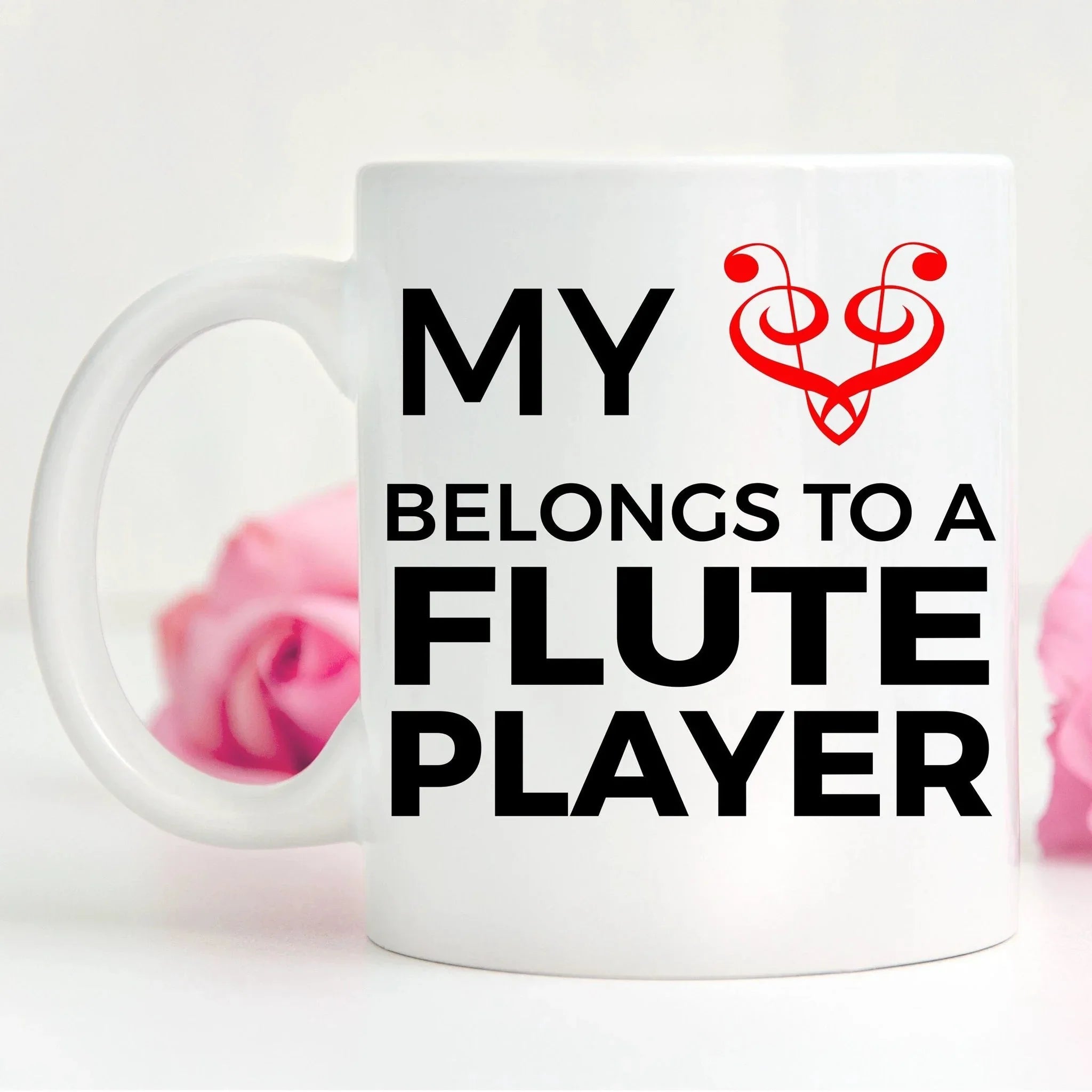 Flute Player Mug - My Heart Belongs To A Flute Player