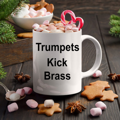 Funny Trumpet Music Mug - Trumpets Kick Brass - Mallard Moon Gift Shop
