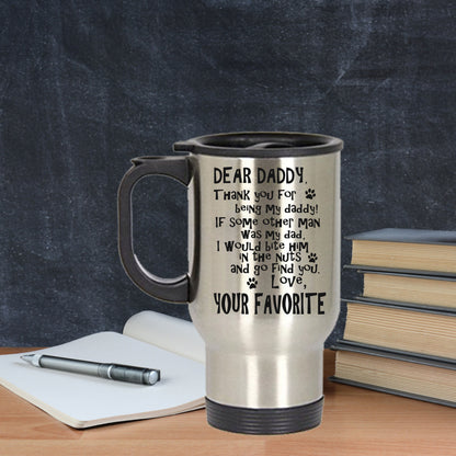 Funny Dog Dad Travel Tumbler Mug - Mallard Moon Gift Shop