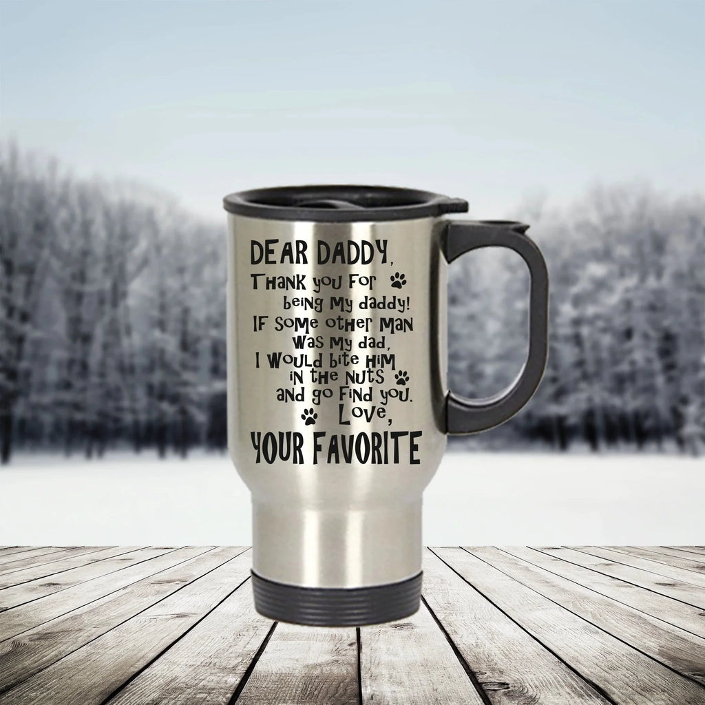 Funny Dog Dad Travel Tumbler Mug