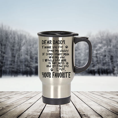 Funny Dog Dad Travel Tumbler Mug - Mallard Moon Gift Shop