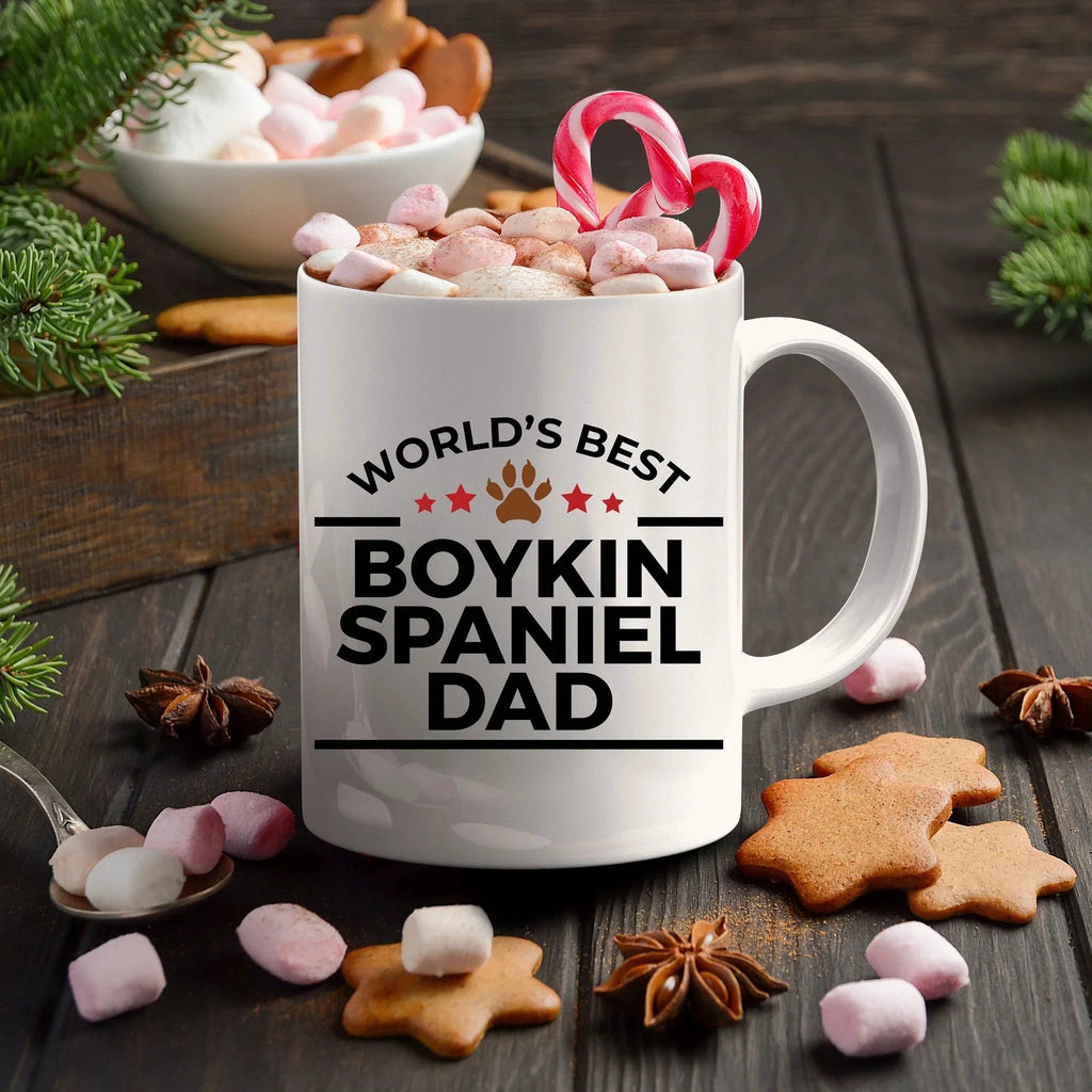 Boykin Spaniel World's Best Dog Dad Custom Ceramic Coffee Mug Father's Day Birthday