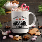 Boykin Spaniel World's Best Dog Dad Custom Ceramic Coffee Mug Father's Day Birthday