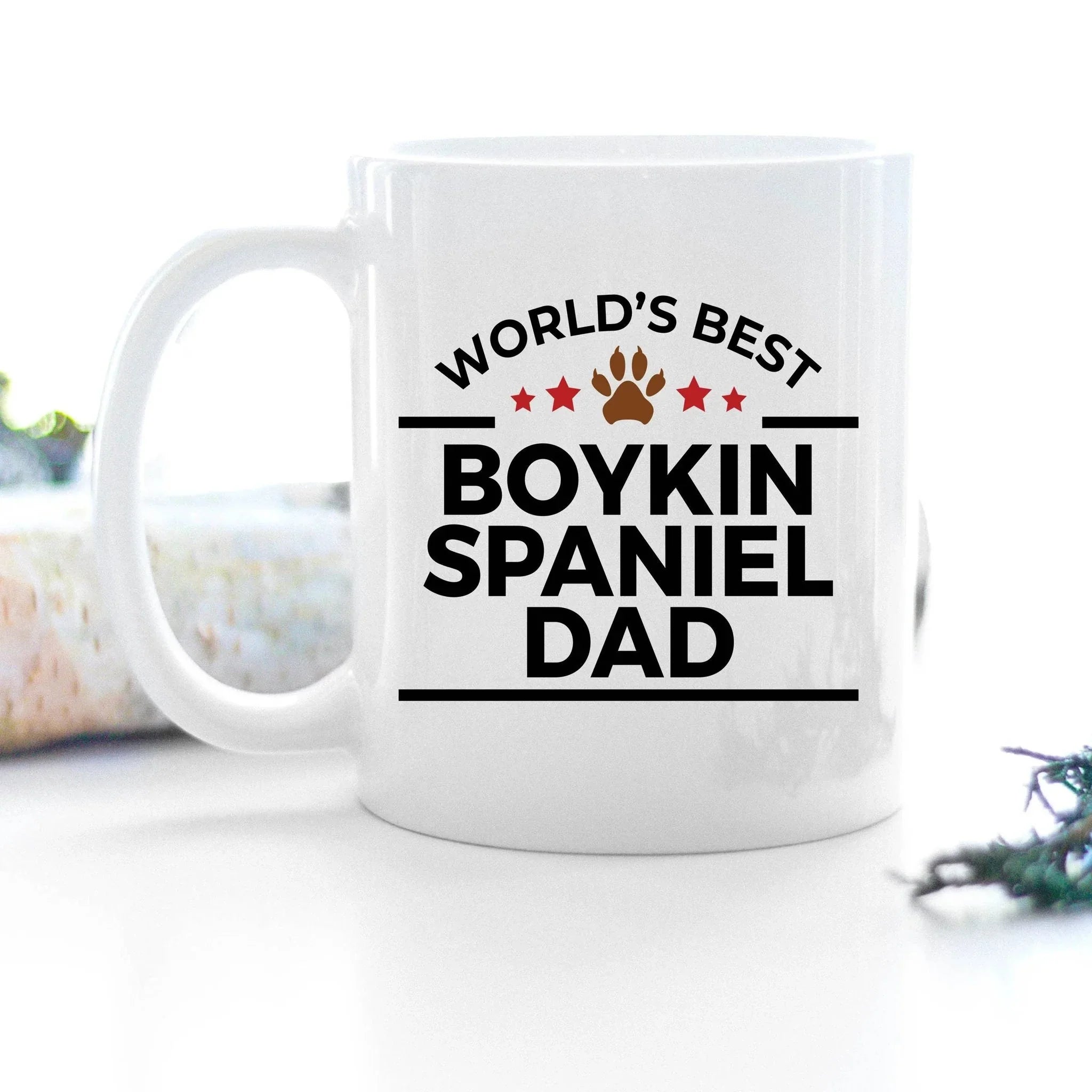 Boykin Spaniel World's Best Dog Dad Custom Ceramic Coffee Mug Father's Day Birthday