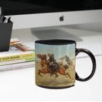 Frontier Trooper - My Bunkie Western Art Black Ceramic 15 oz Mug
