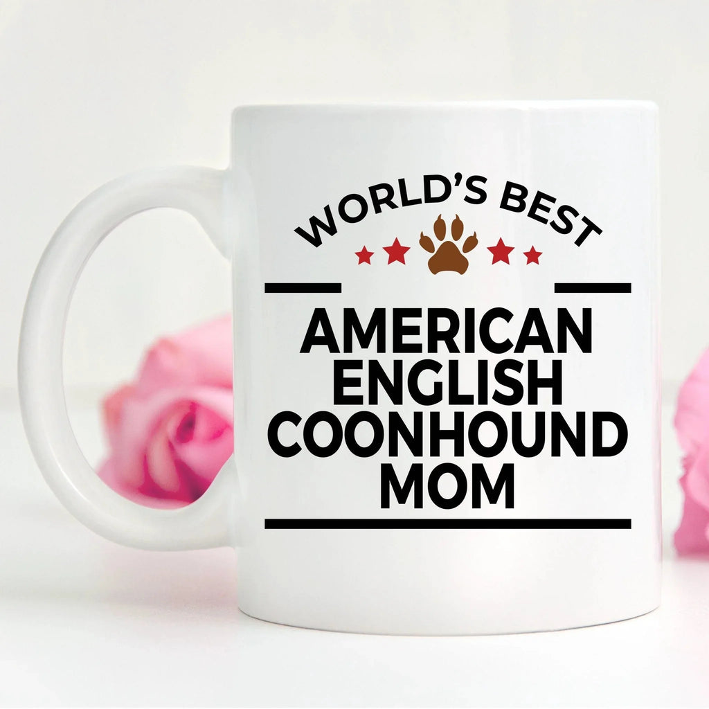 World's Best American English Coonhound Dog Mom Coffee Mug – White Ceramic Mug for Dog Lovers, Pet Owners, and Breed Fans – Perfect Birthday or Holiday Gift Idea