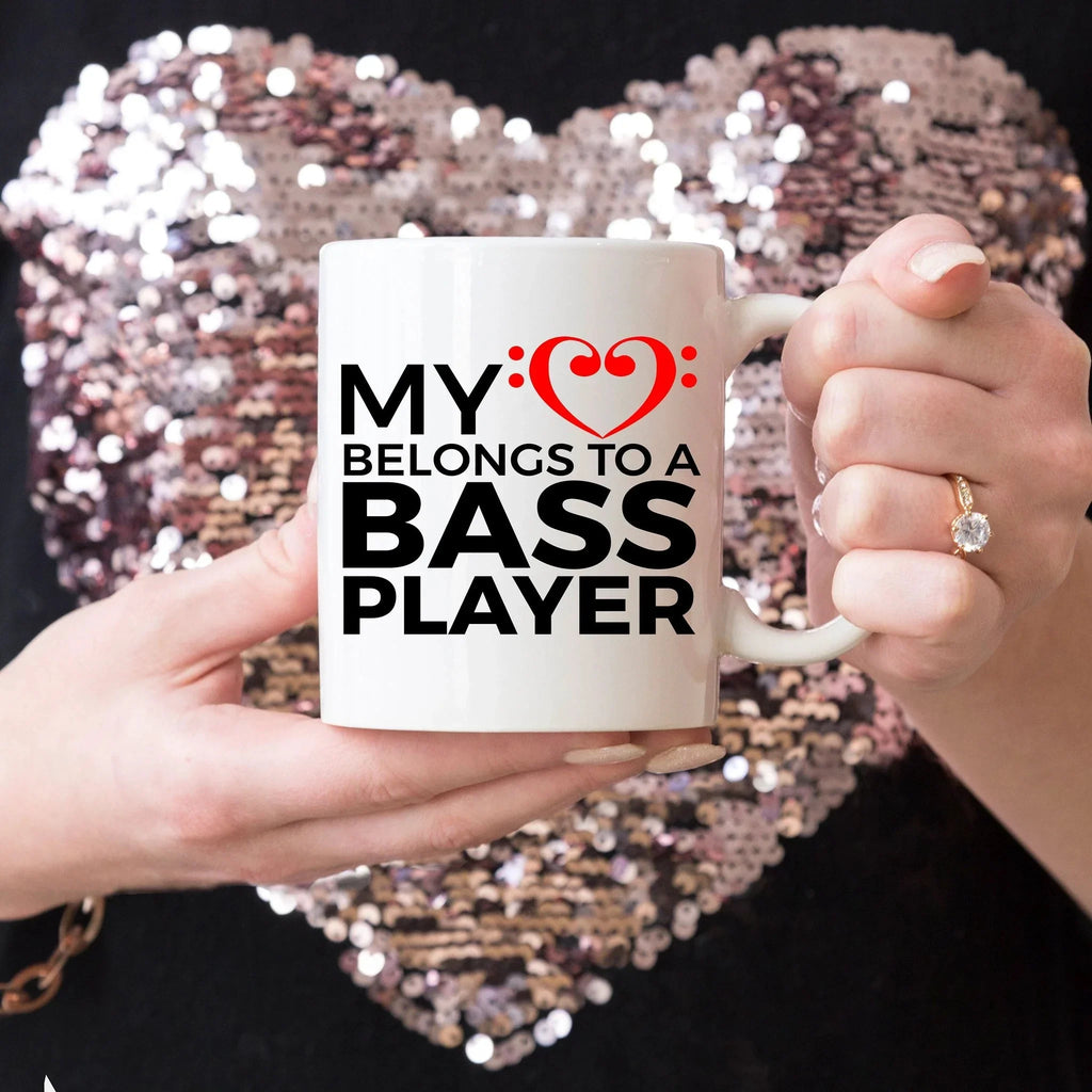 Bass Player Mug - My Heart Belongs To A Bass Player