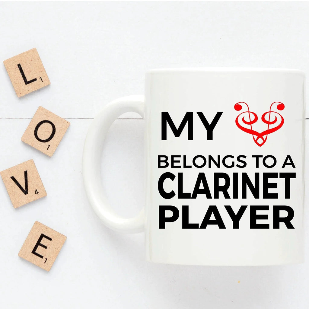 Clarinet Player Mug - My Heart Belongs To A Clarinet Player